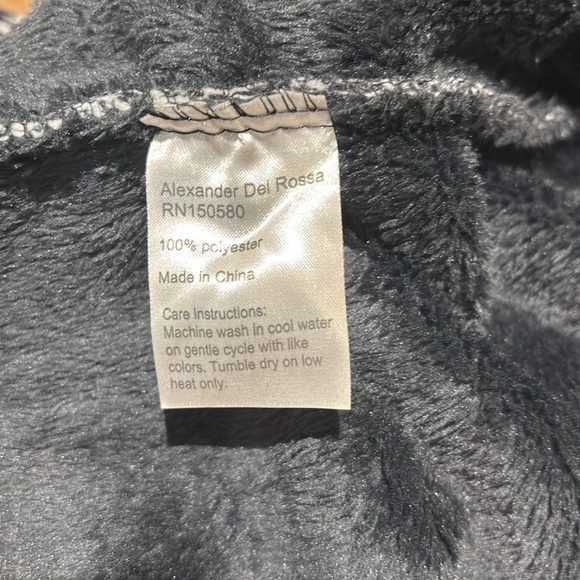 Alexander Del Rossa Long Plush Patterned Robe - Picture 7 of 7